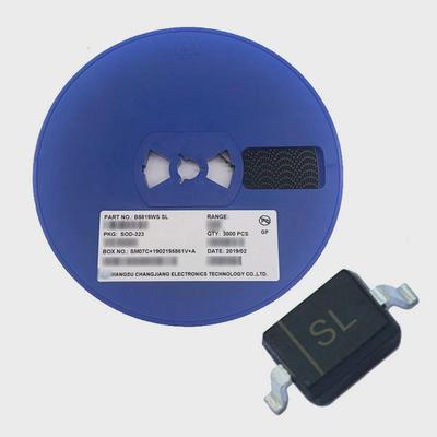 二极管贴片肖特基b5819ws丝印slsod-3230805塑封现货供应