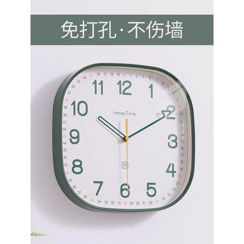 现代简约xyt挂钟客厅静音钟表家用挂墙石英卧室挂表新款2023方形