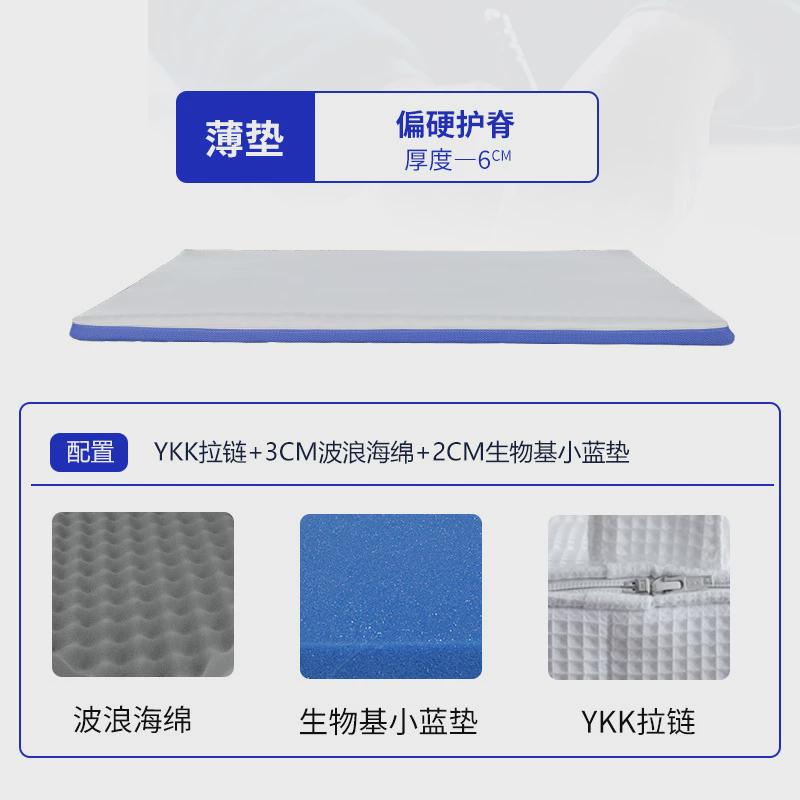 1VPK栖作床垫软硬适中不塌陷学生宿舍单人薄款护腰榻榻米可折叠海