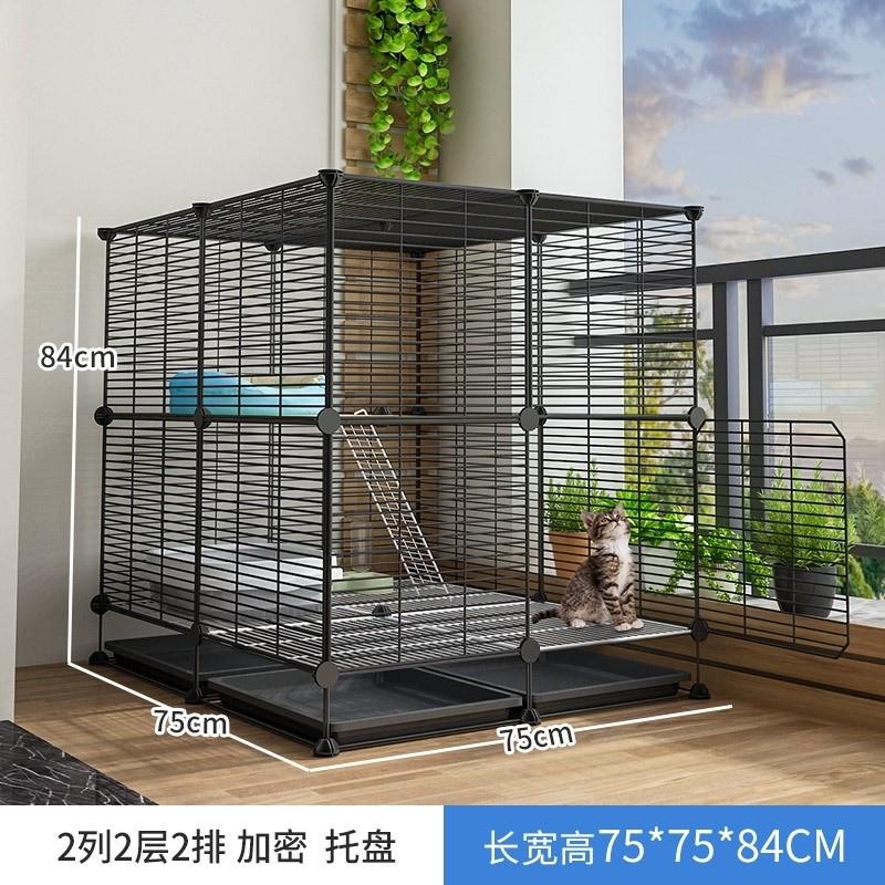 小型家用别墅超大自由空间室内带厕所猫笼子猫舍双层猫屋猫咪猫窝