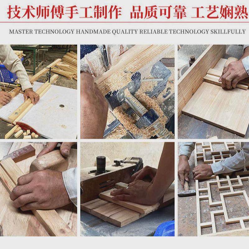 东阳木雕仿古门窗饭店古建推拉门实木花格新中式移门日式门窗跨境