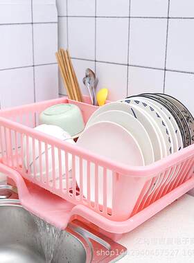 沃之沃大号加厚塑料厨房碗碟盘子餐具沥水收纳篮水槽边滴水晾碗架