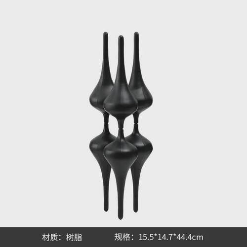 意式极简抽象艺术站立倒影摆件展厅酒店家居设计感桌面装饰工艺品