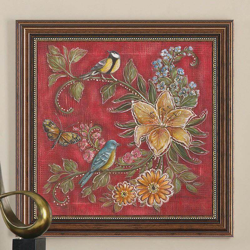 花鸟乡村客厅美式田园装饰画欧式沙发背景墙卧室床头墙壁组合挂画,家居饰品,现代装饰画,淘宝优惠券,粉丝福利购,淘宝优惠卷