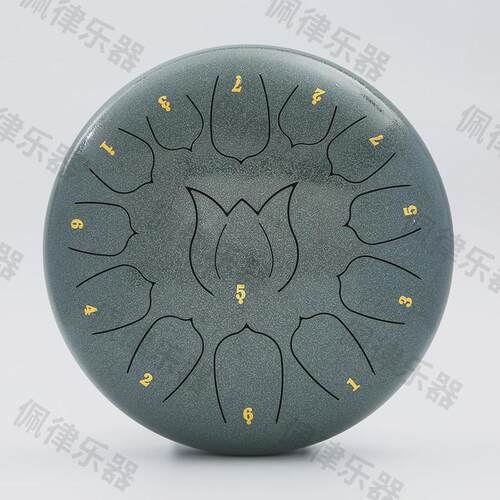 儿童音打击乐器12寸13益智国风莲花鼓钢舌鼓空灵鼓击打型乐器
