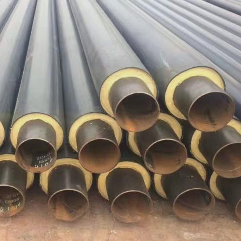 钢套钢热力管道保温管聚氨酯发泡大口径预制直埋供热管道保温管