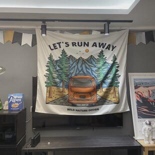 tuf4房车针休闲毯午睡盖毯沙发巾沙发毯民宿布置挂毯床车改造装饰