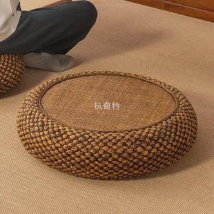 家用茶道禅修卧室飘窗垫打客厅 h絎1藤编榻榻米坐垫地上日式