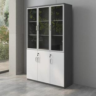 书柜包邮办公室木质文件柜收纳资料柜厂家隔断带锁储物档案柜