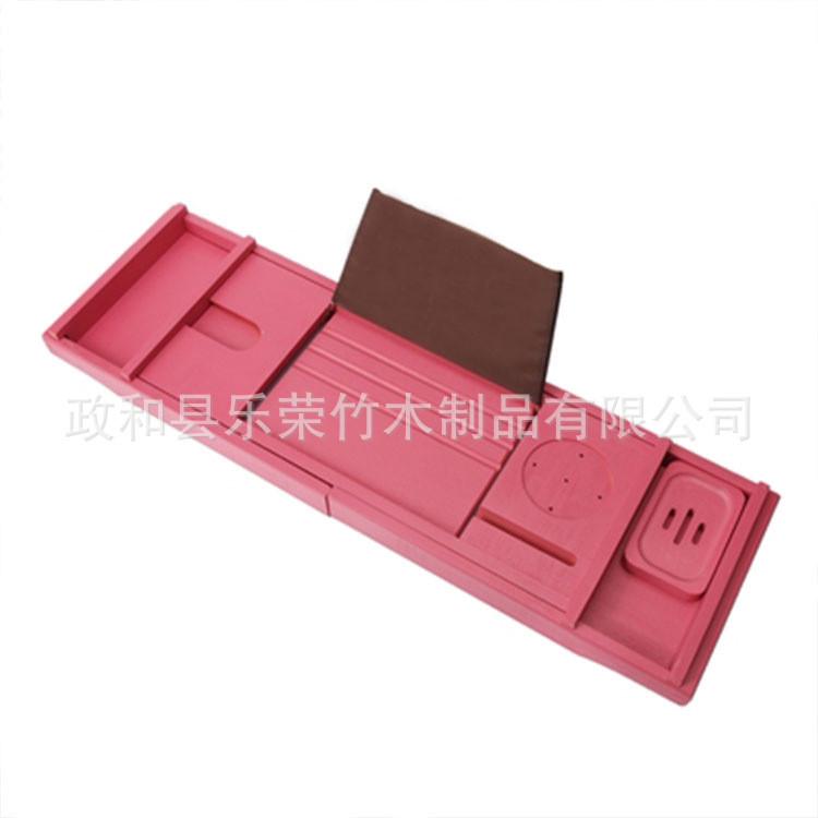 工厂直供可伸缩防滑泡澡架浴缸置物托盘浴缸架带肥皂盒毛帽架