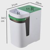 WBZ7干湿两用垃圾桶长方形茶水桶茶渣过滤沥水桶大号塑料茶叶滤水