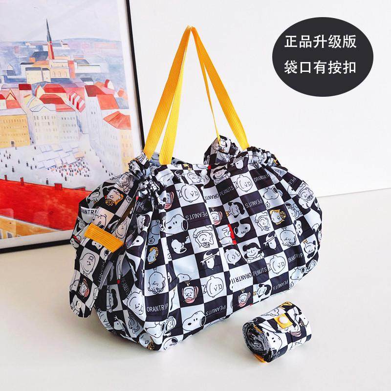 卡通可爱折叠便携购物袋大容量布袋一秒收纳风琴超轻环保单肩手提,收纳整理,淘宝优惠券,粉丝福利购,淘宝优惠卷