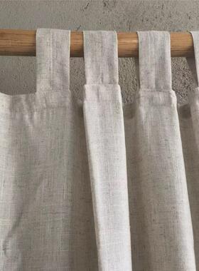9cq6天然棉麻窗帘窗帘成品简约现代麻布遮光落地窗客厅卧室亚麻