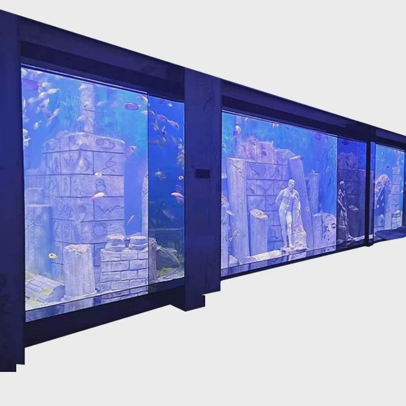 大型亚克力鱼缸定做办公室海水观赏鱼缸定制高透明生态水族箱定做
