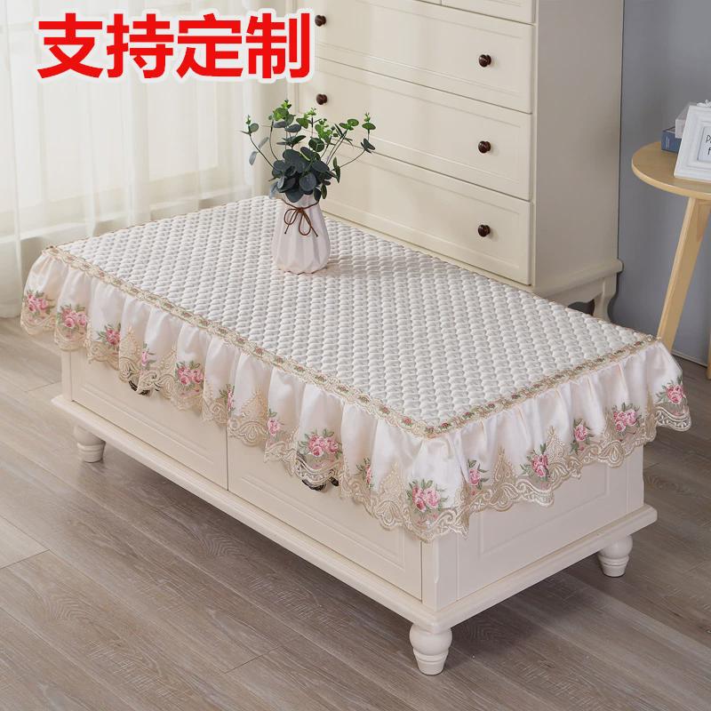 茶几桌布长方形布艺蕾丝餐桌垫客厅茶几套罩家用欧式电视柜防尘罩