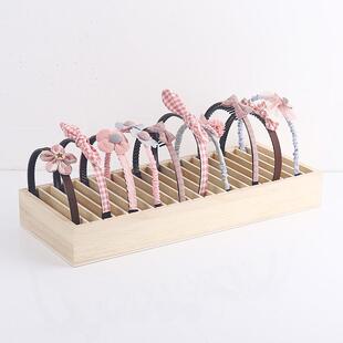 发箍收纳盒首饰架头箍展示架木质家用大容量发圈头饰饰品陈列架子