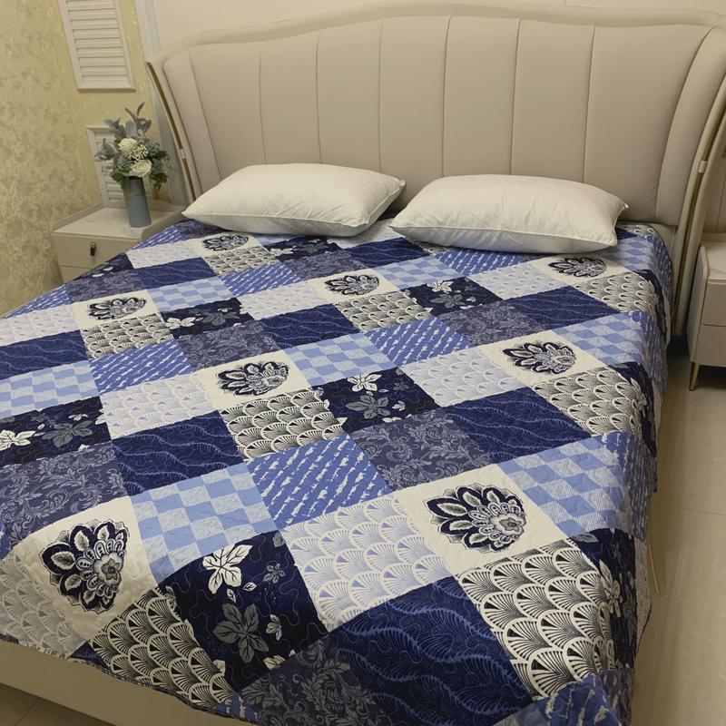 9V7T绗缝被多用途床盖床单夹棉空调被床垫铺沙发垫榻榻米垫炕