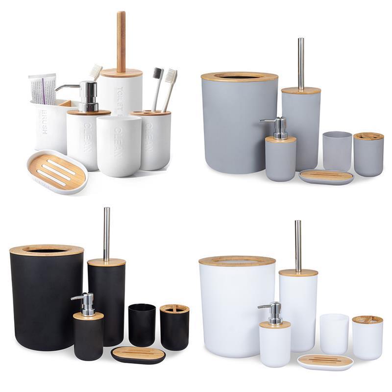 Bathroom Accessories Set Soap Dispenser Bottle Dish Washroom