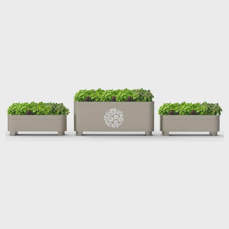 户外组合护栏支持定制不锈钢材质广场车站学校双层钢制花箱花箱