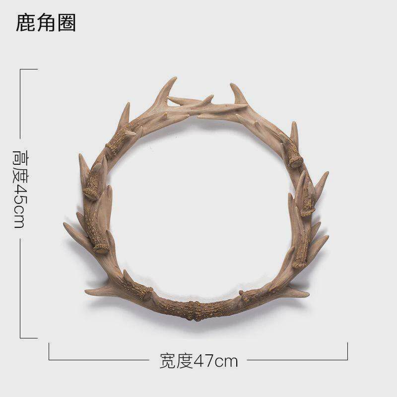 美式复古鹿头壁挂客厅玄关电视背景墙装饰品欧式立体鹿角墙上挂饰