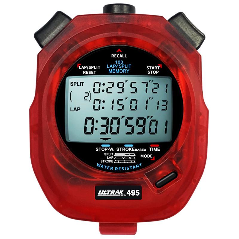 电子秒表dt495c定尔排ultrak奥赛克100道3志显示计时器田径训练