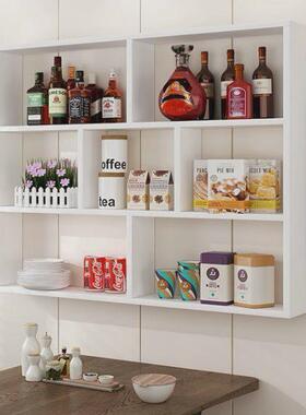 网红酒架墙上收纳架家用客厅储物架厨房餐厅置物架墙体展示架悬挂