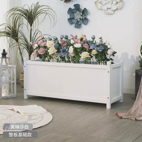 花园长方形组合花箱网红花盆户外防腐木花槽阳台种植箱种菜箱庭院