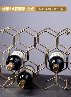 红酒创意酒架置物架客厅酒柜家用餐桌装饰品轻奢现代简约欧式摆件