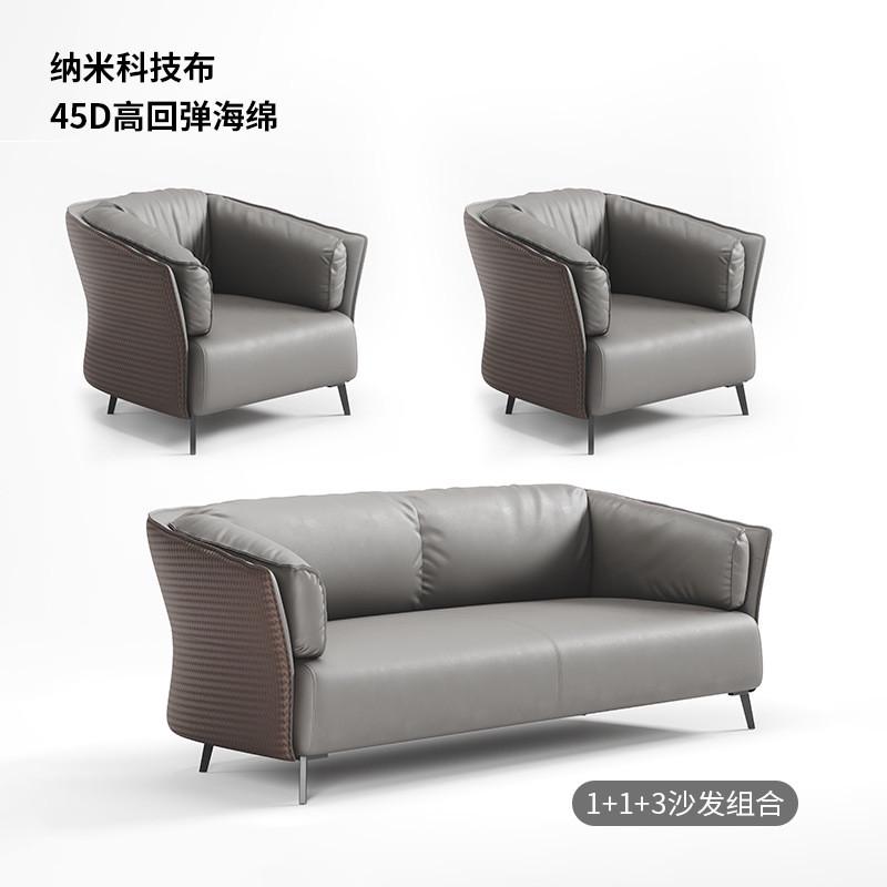 轻奢高级感办公沙发办公室沙发贵宾区商务接待洽谈老板会客室组合