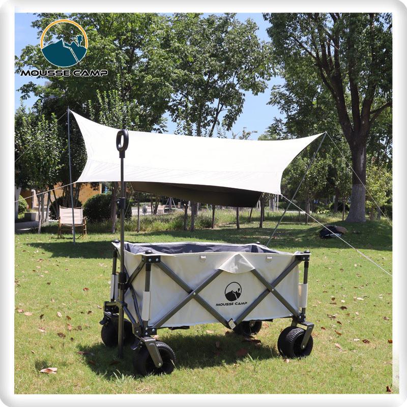 牧里客户外露营车野营营地车手推车野餐拖车摆摊推车宽轮露营车