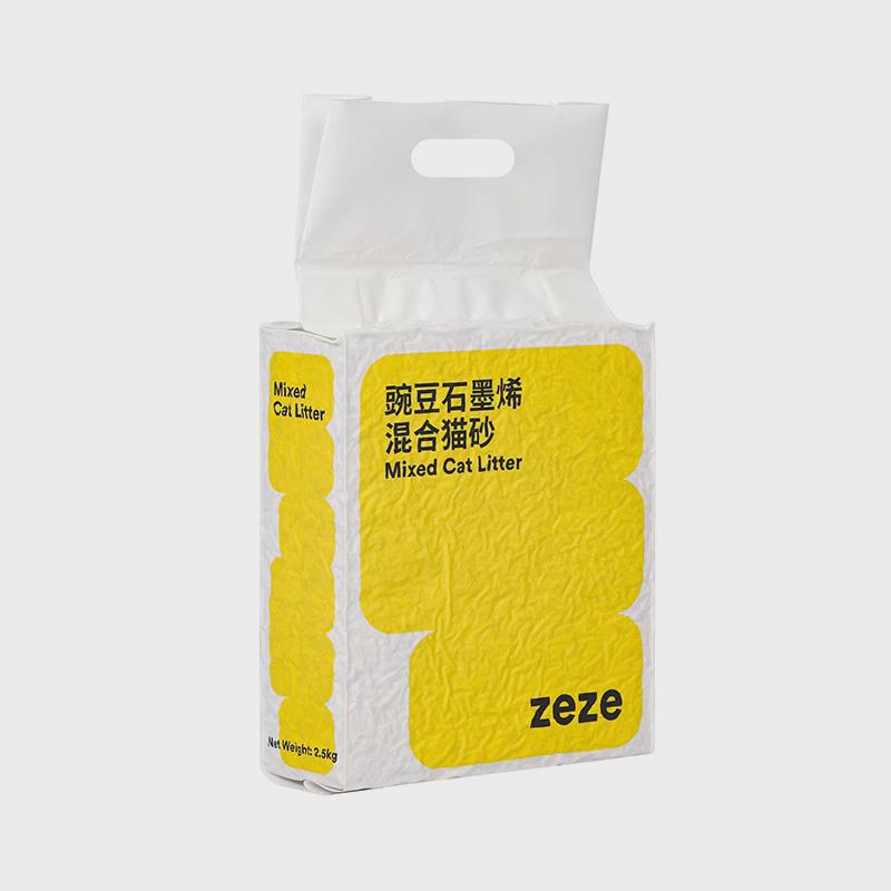 zeze天然豌豆包邮烯混合猫砂除臭无尘猫砂石墨结团硬
