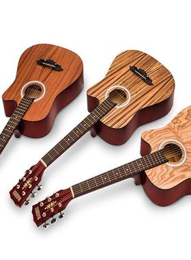 热销吉他批发初学者吉他38寸木吉他民谣练习男女成人学生htt爆品