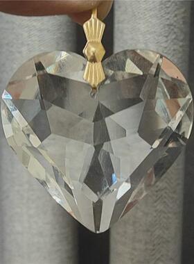 批发厂家欧美热卖45#新桃心ab彩水晶灯饰挂件水晶配件水晶帘吊坠