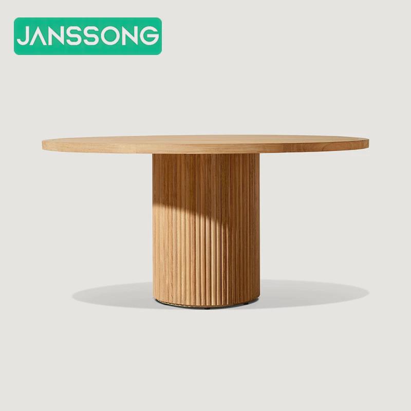 酒店餐桌椅子休闲实木家具简约户外阳台庭院高端家庭防水柚木桌椅