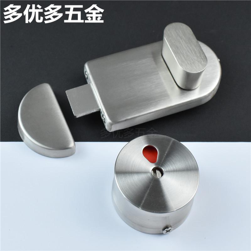 公共厕所五金配件卫生间隔断304不锈钢黑色插销有人无指示门新品