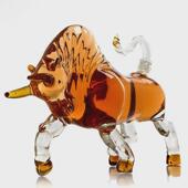 牛酒瓶透明耐热玻璃泡酒瓶摆件十二生肖异形空酒瓶密封罐醒酒器