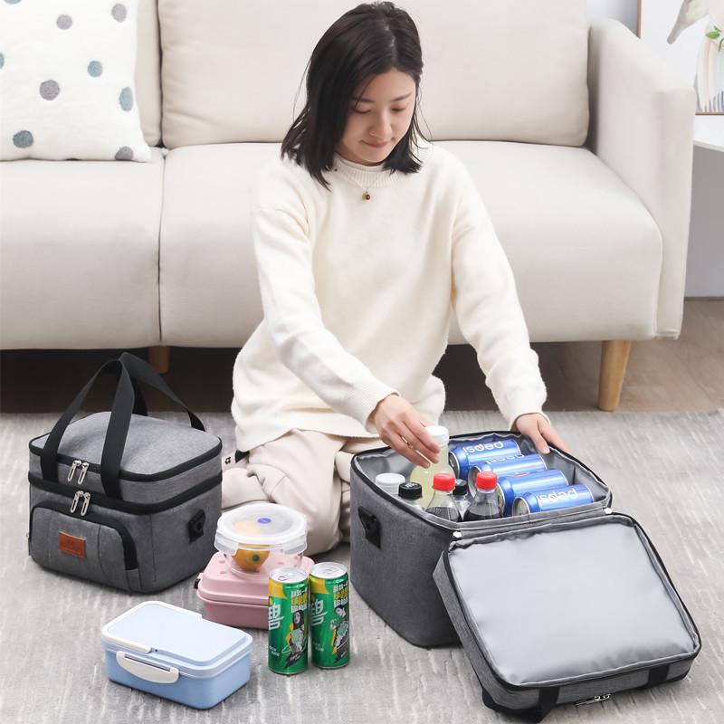 X6RO批发保温包饭盒袋加厚大号手提保冷户外野餐袋防水保鲜双层冷