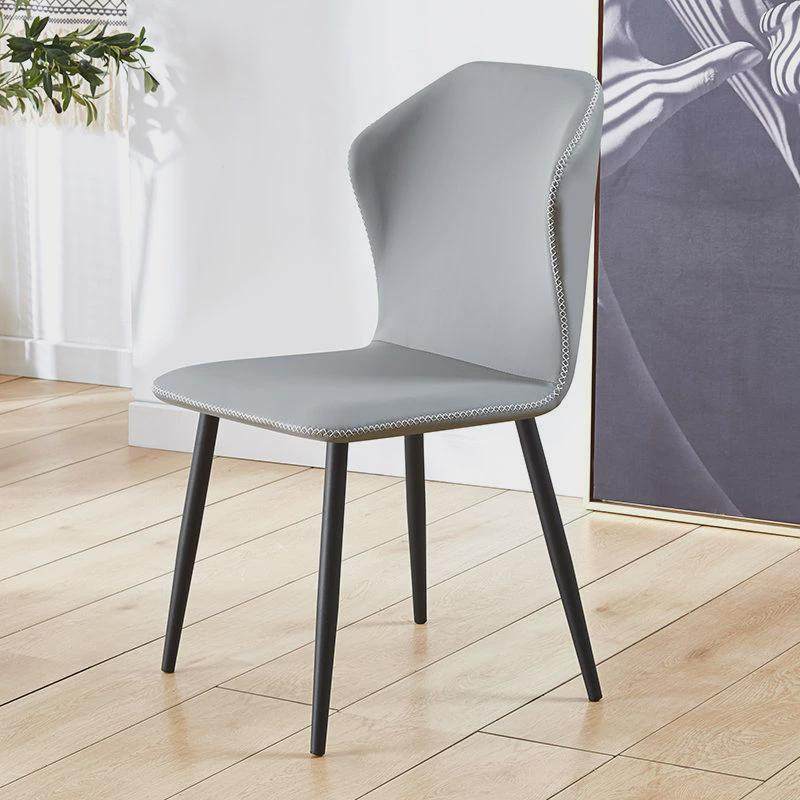 新款北欧家用椅子酒店客房靠背凳子网红餐厅科技布餐椅现代简约接