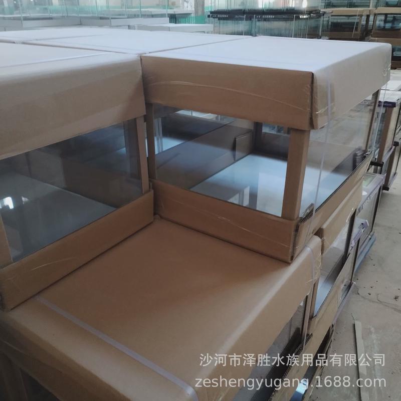 超白8mm展厅侧虑缸80*40*40型号定制玻璃过虑箱宽度可调加厚鱼缸