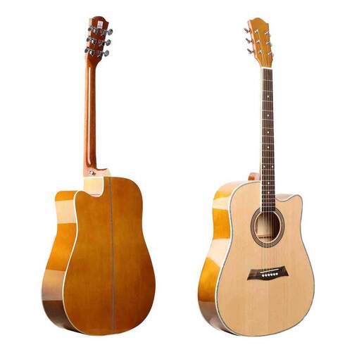 热销41寸民谣吉它云杉南阳木初学者木吉他可加厂家guitar电箱出口