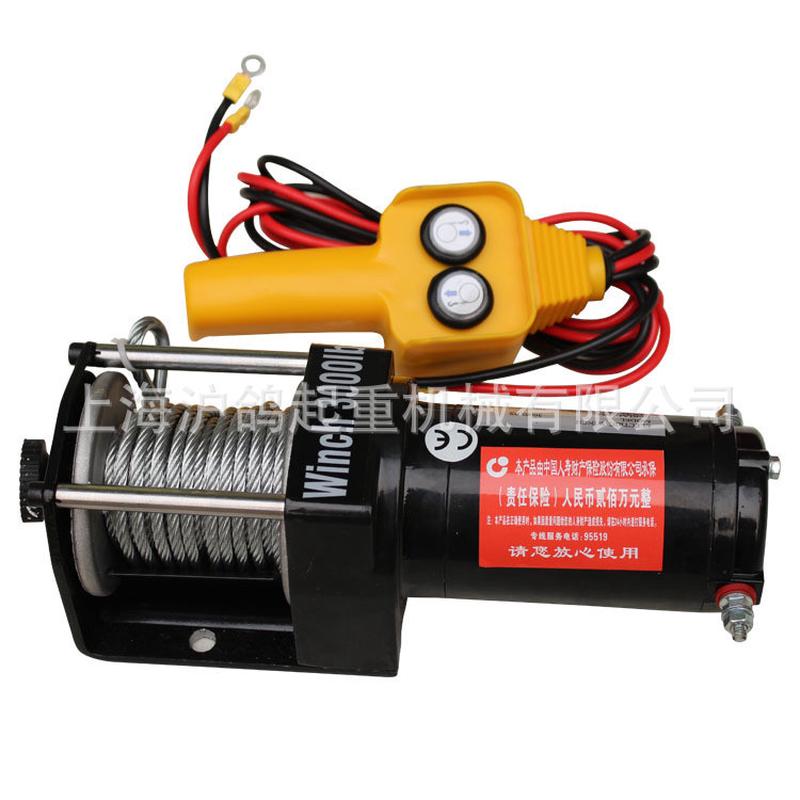 绞车、12/24v电动绞盘、电动绞盘直流电电动厂家直销越野车绞盘