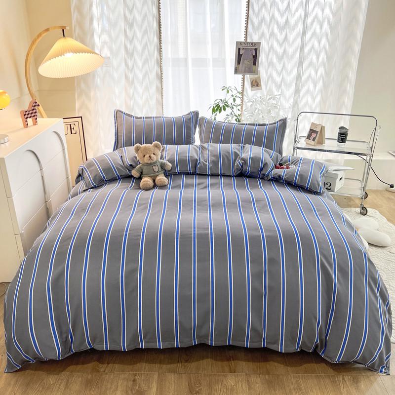 m3no水洗棉四件套床上用品被单被套学生宿舍磨毛三件套床单4柔软