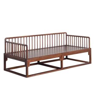 新中式实木罗汉床榻小户型床榻民宿禅意沙发客厅贵妃家用榆木简约