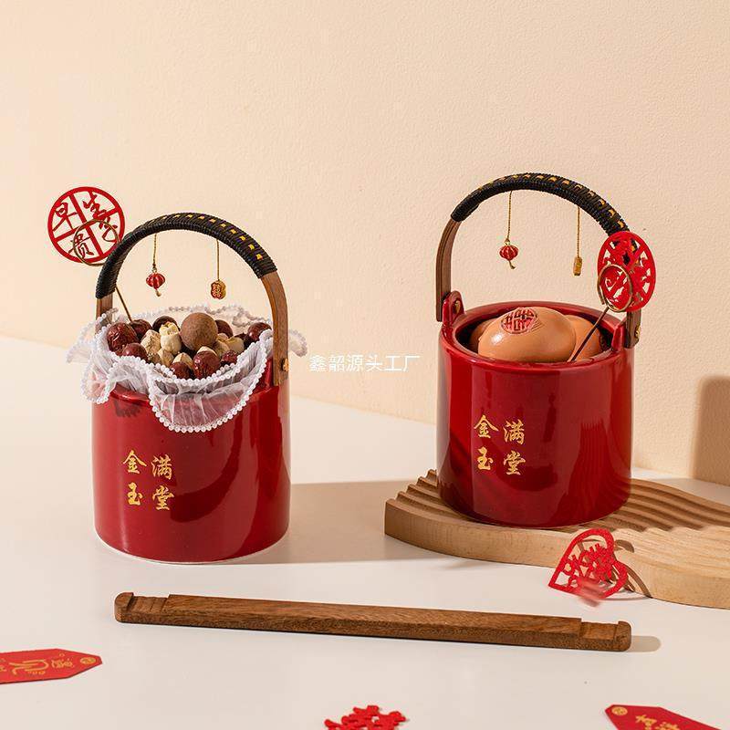 热销子孙喜结婚婚庆用品大全出嫁用喜事摆件娘家陪嫁女方红色嫁妆