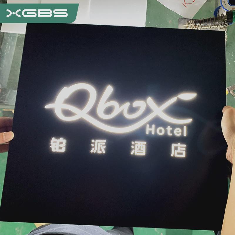 门头招牌户外民宿公司酒店不锈钢发光字门牌镂空灯箱商铺广告牌