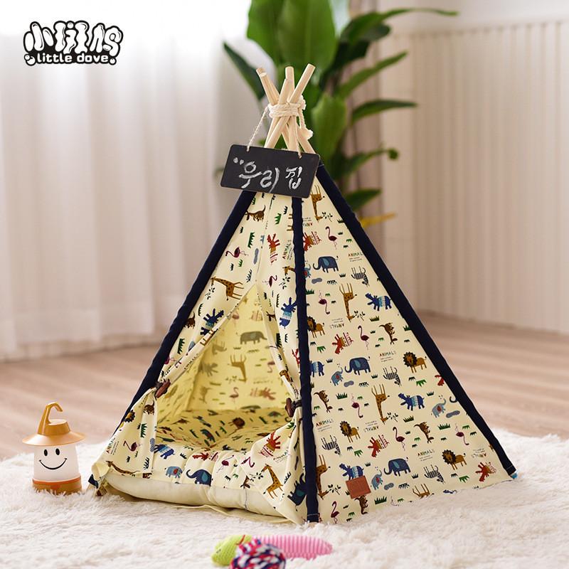 狗窝春夏可拆洗狗屋泰迪帐篷比熊宠物窝中大型犬可爱猫窝宠物金毛