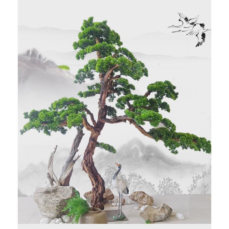 仿真松树迎客松罗汉松假松树商场酒店装饰造型迎客松景观摆件摆件