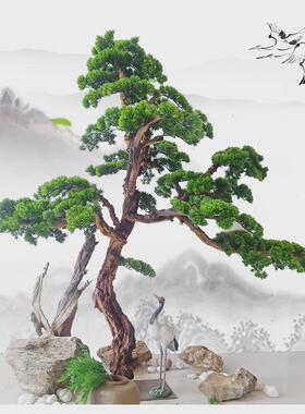 仿真松树迎客松罗汉松假松树商场酒店装饰造型迎客松景观摆件摆件