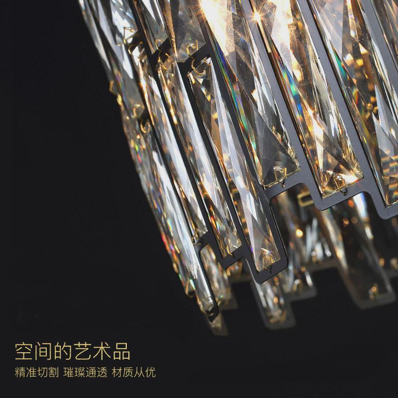 热销轻奢风客厅灯后现代水晶吊灯简约大气餐厅卧室美式灯具2024年
