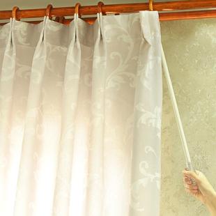 致尚铝金窗帘杆窗帘轨道推拉杆手动透明亚克力拉棒